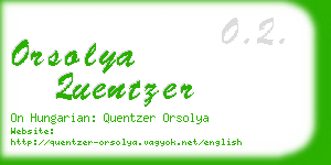 orsolya quentzer business card